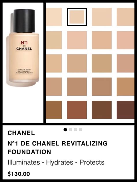 chanel no1 foundation|chanel foundation color shade chart.